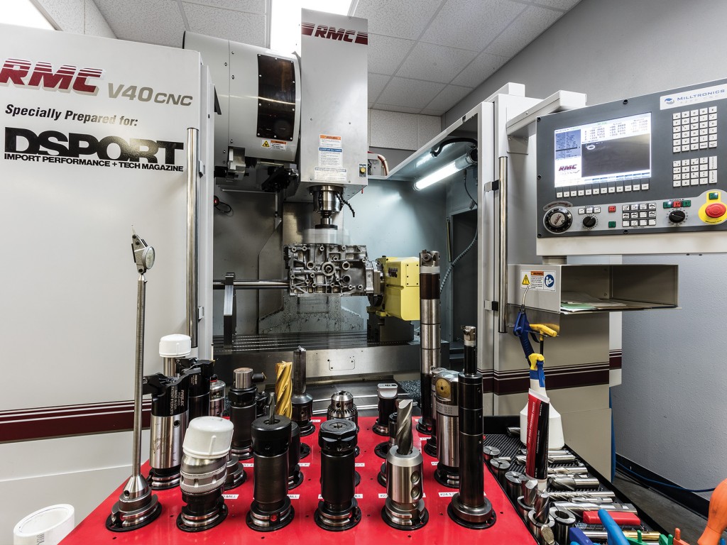 The DSPORT CNC machine with tools